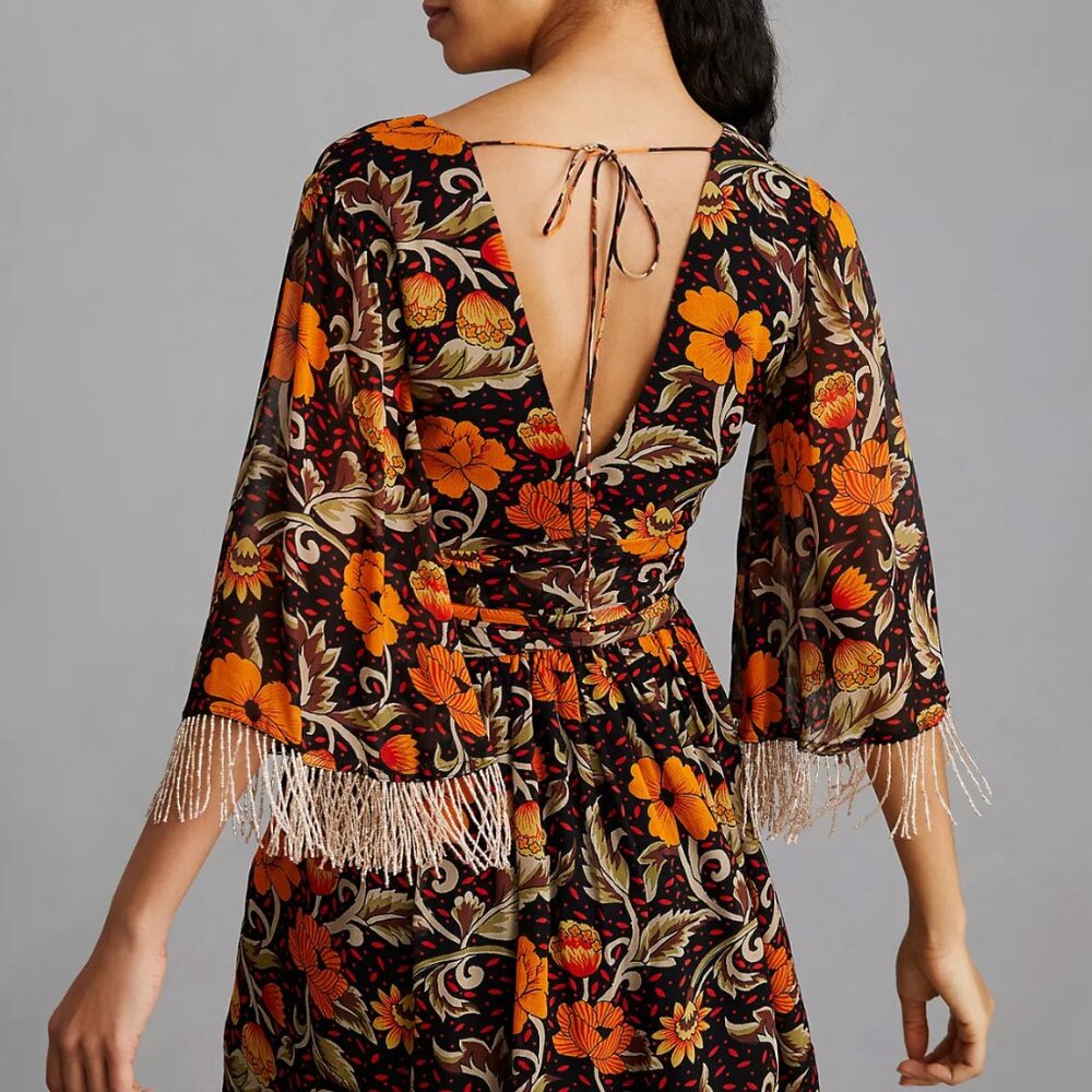 Verb by Pallavi Singhee Fringed Mini Dress